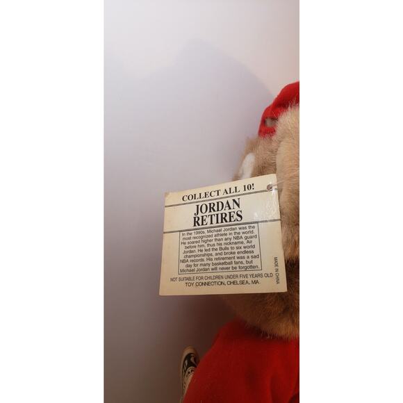 Vintage Collectible 1999 Headline Teddy Bear Jordan Retires W/ Original Tag - Picture 6 of 9
